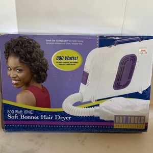 Hot Tools Professional 800W IONIC Soft Bonnet Hair Dryer Model 1051 White.
